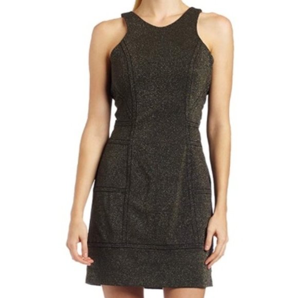 BCBGeneration Dresses & Skirts - BCBGeneration Black Gold Shimmer Dress